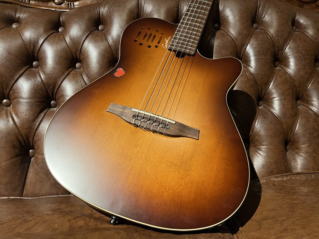 愛知県額田郡より、Godin Multiac Nylon Encore エレガットを買取頂き